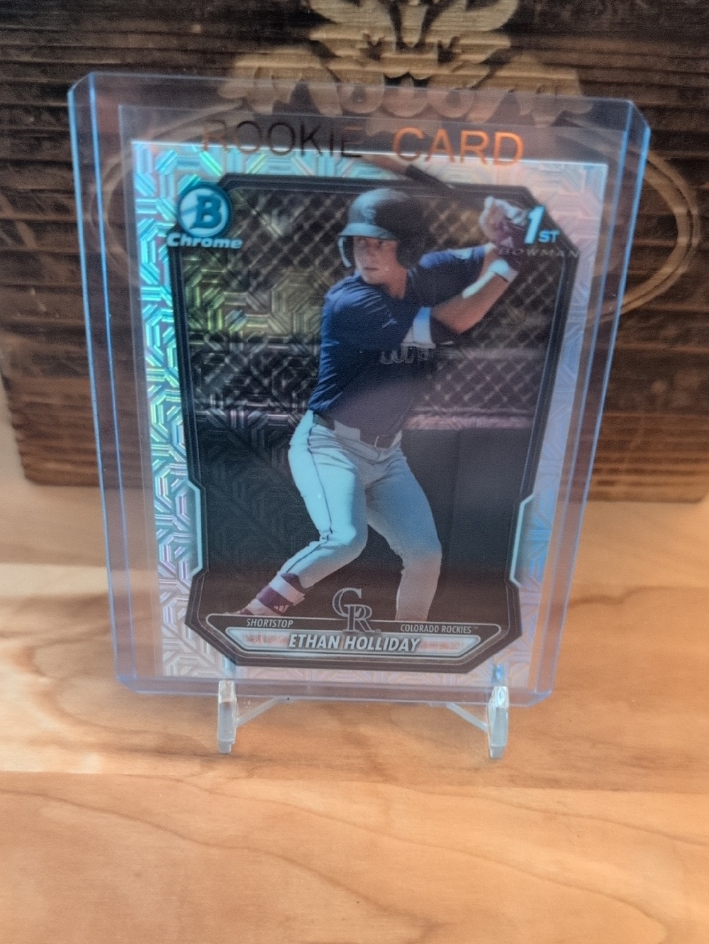 2026 Bowman Chrome Ethan Holliday Prospect Rookie Card Mojo Refractor Rockies